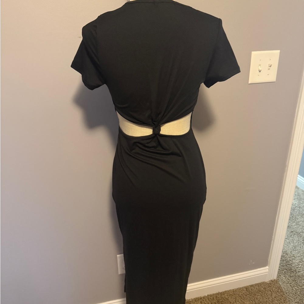 Elegant Black Dress with sides cut out